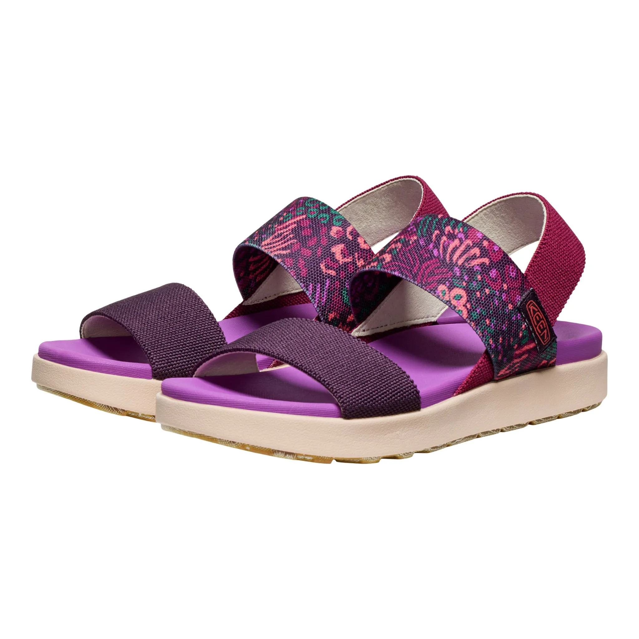 Travel-Ready Shoes Non-Slip Sole Women's Elle Backstrap Beaujolais/Plum Perfect