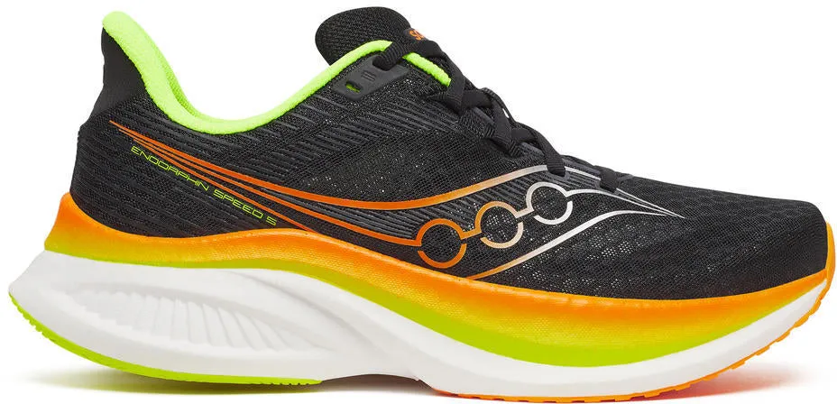 Velvet Rich Swift Path Saucony Endorphin Speed 5 Mens Running Shoes - Black