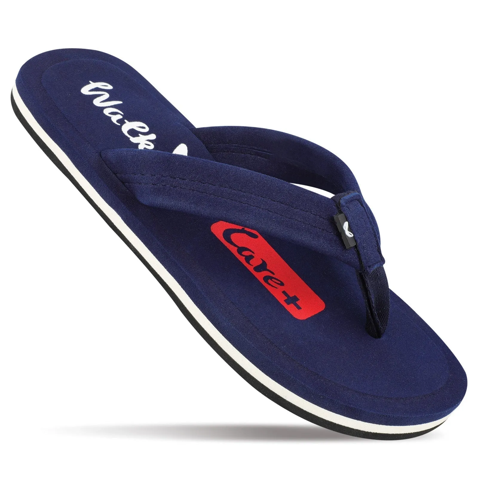 Relax Walks Walkaroo Men Solid Care Plus Flip-Flop  - WH3807 Navy Blue