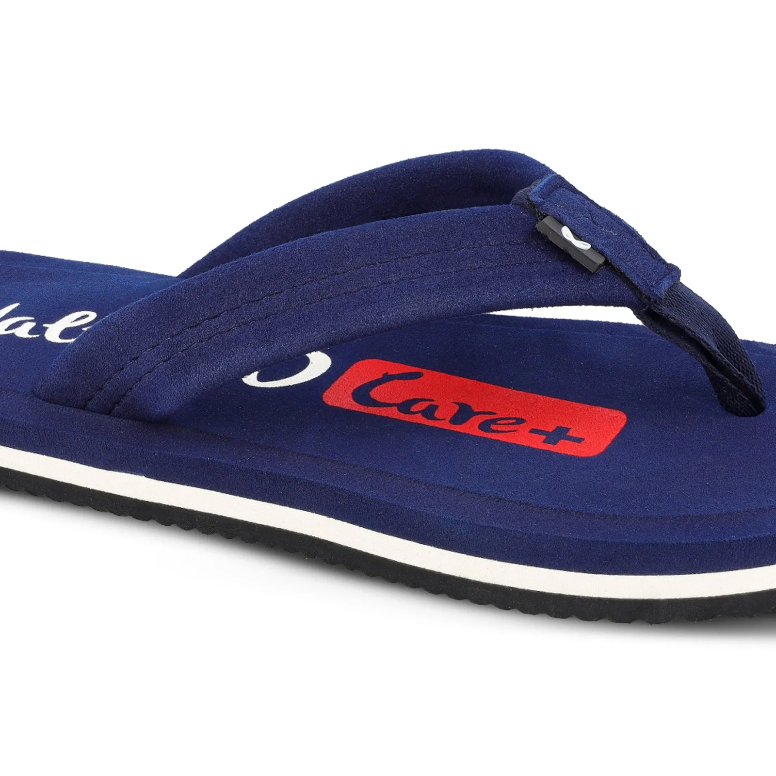 foldable Walk On Air Walkaroo Men Solid Care Plus Flip-Flop  - WH3807 Navy Blue