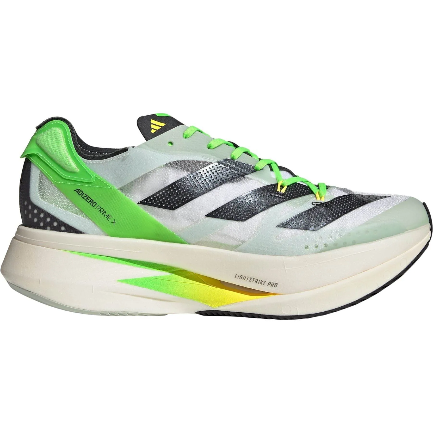 Ventilated Mesh Sunny Walks Ankle Support adidas Adizero Prime X Running Shoes - Green