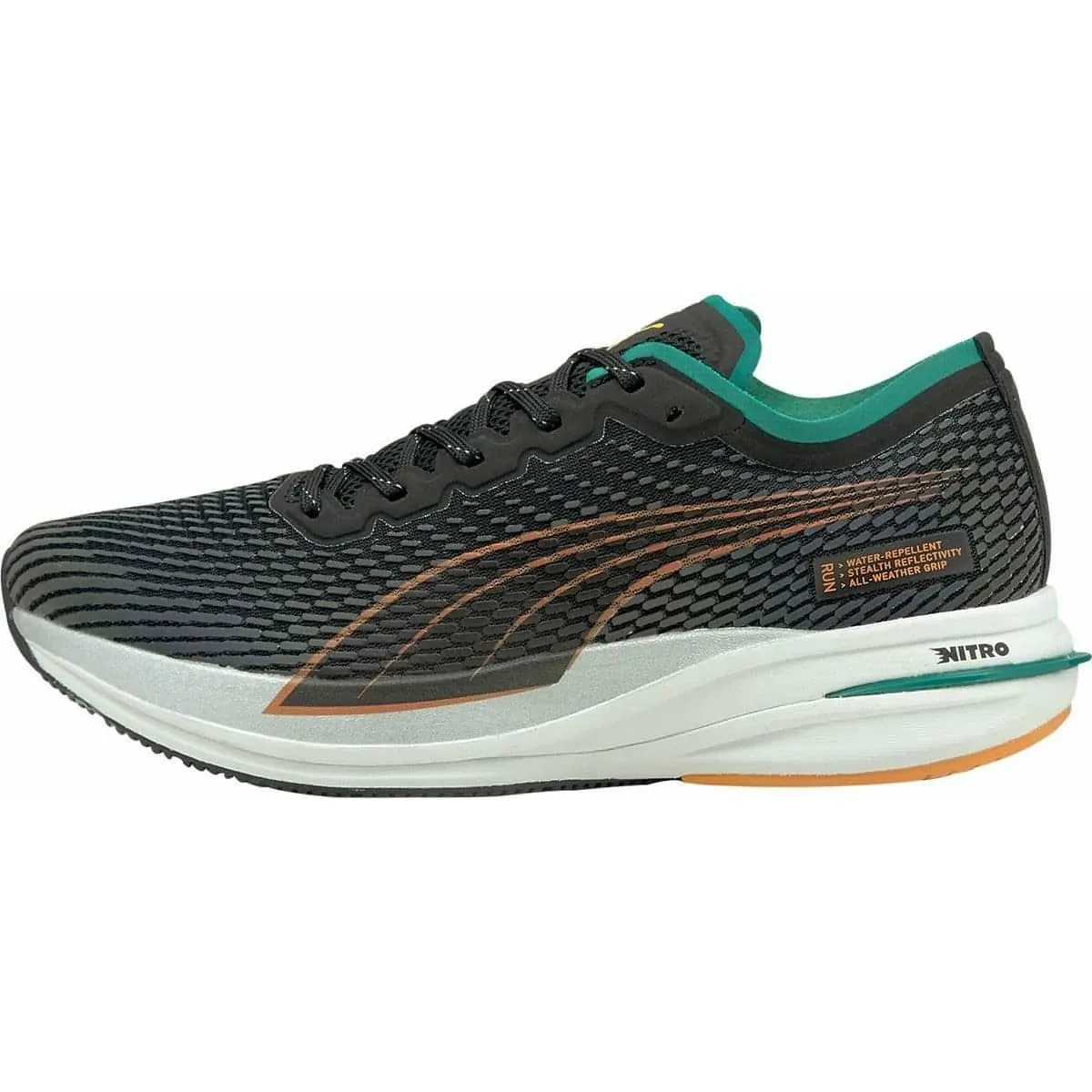Global Cool Storm Guard Puma Deviate Nitro WTR Mens Running Shoes - Black