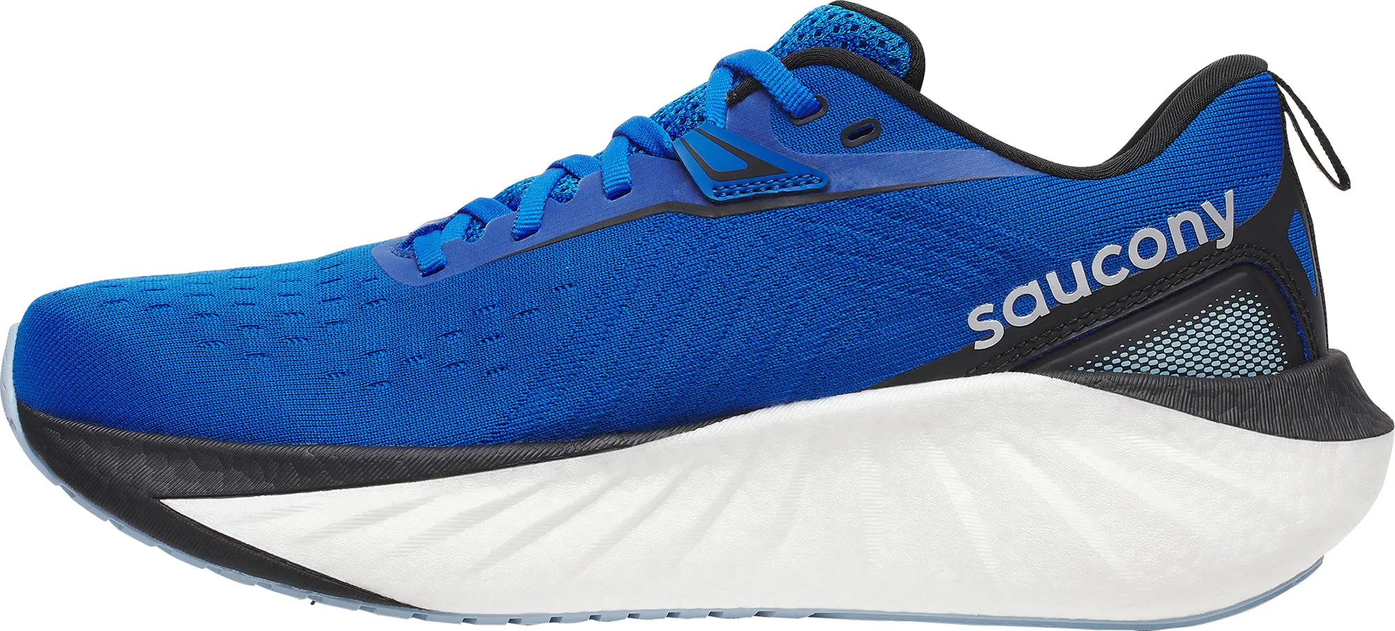 Mid Top Saucony Triumph 22 Mens Running Shoes - Black