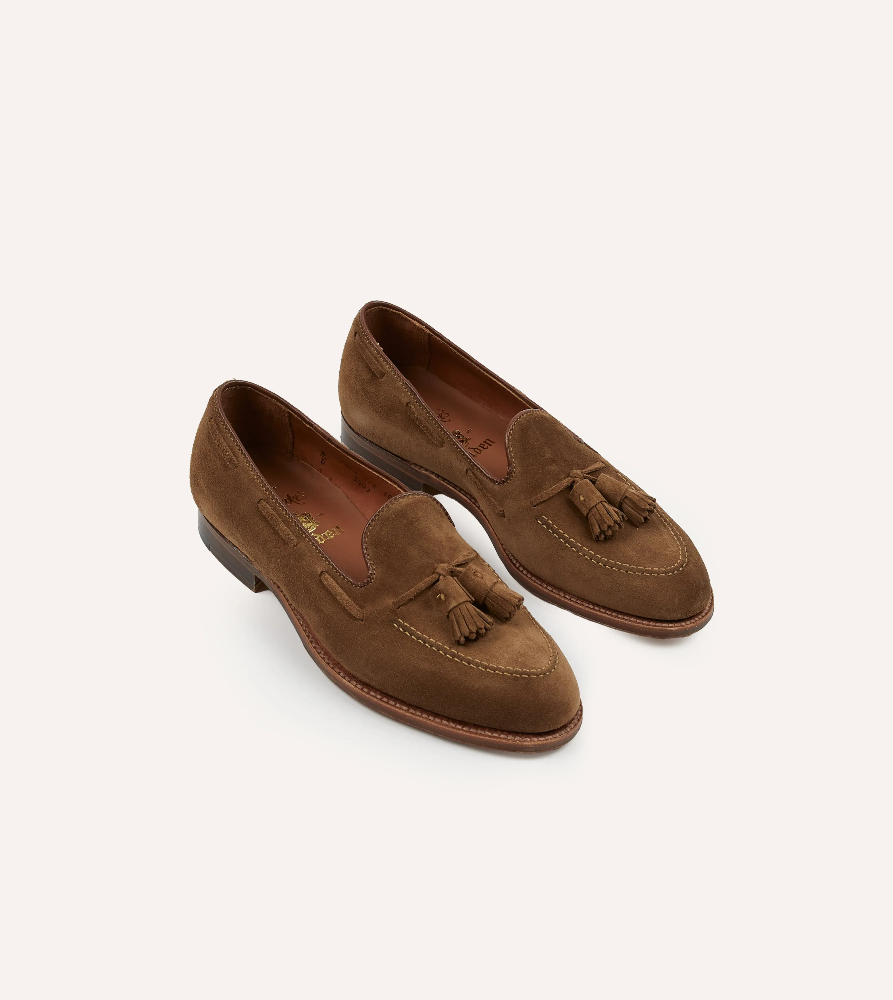 Easy Wear Grip Hold Alden Snuff Suede Tassel Loafer