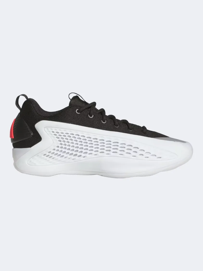 Adidas Anthony Edwards 1 Men Basketball Shoes White/Black Breath Flow Asymmetric Support Frame
