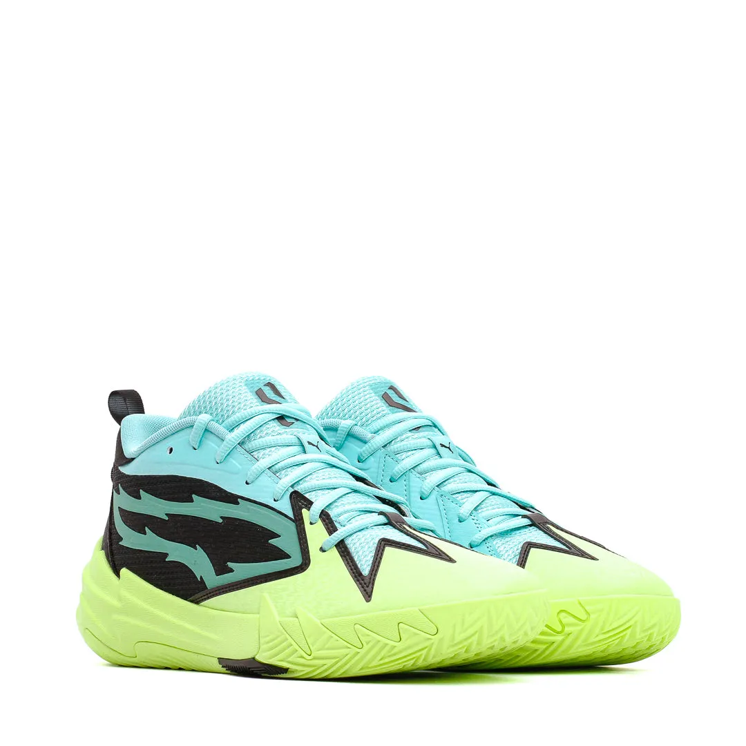 Puma Basketball Men Scoot Zeros Team Green Blue 310415-05 Diagonal Herringbone Pattern Ultimate flexibility