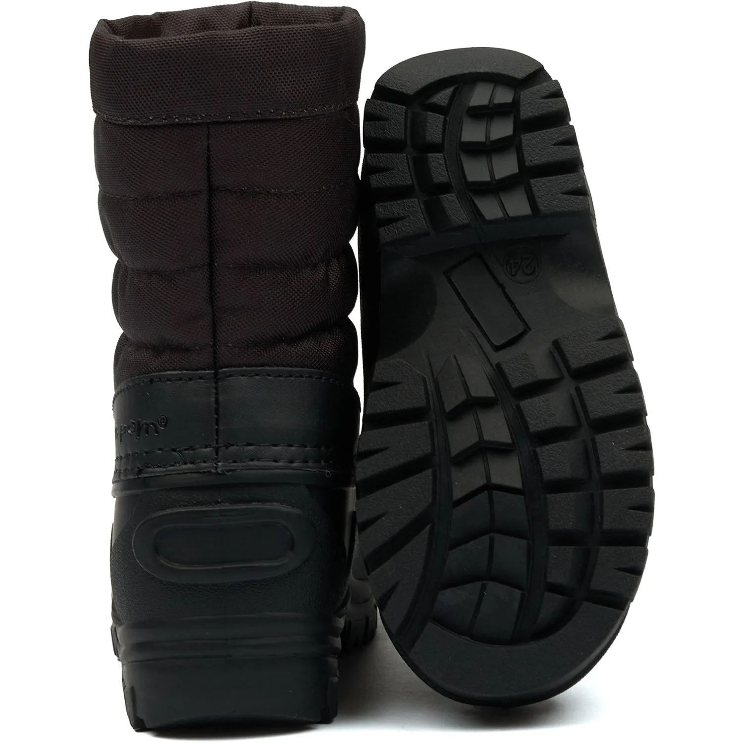 Pom Pom Black PmWill Winter Boot Snow Terrain Grip