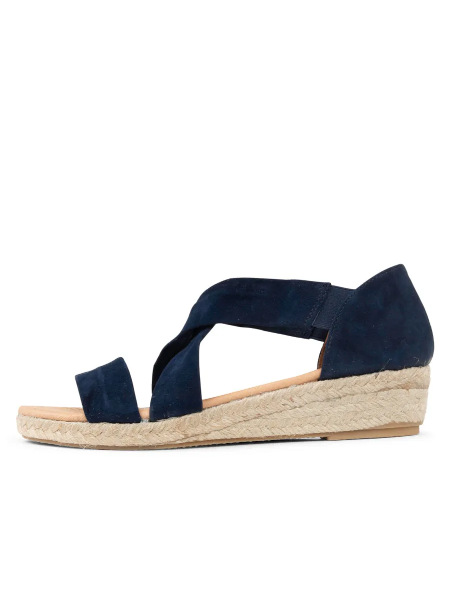 Stylish Form Eliza Criss-Cross Elastic Espadrille Sandal