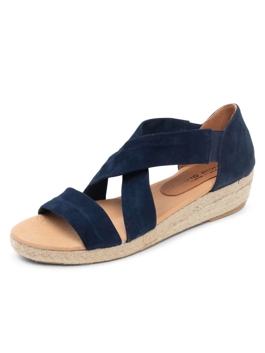 Eliza Criss-Cross Elastic Espadrille Sandal River Step
