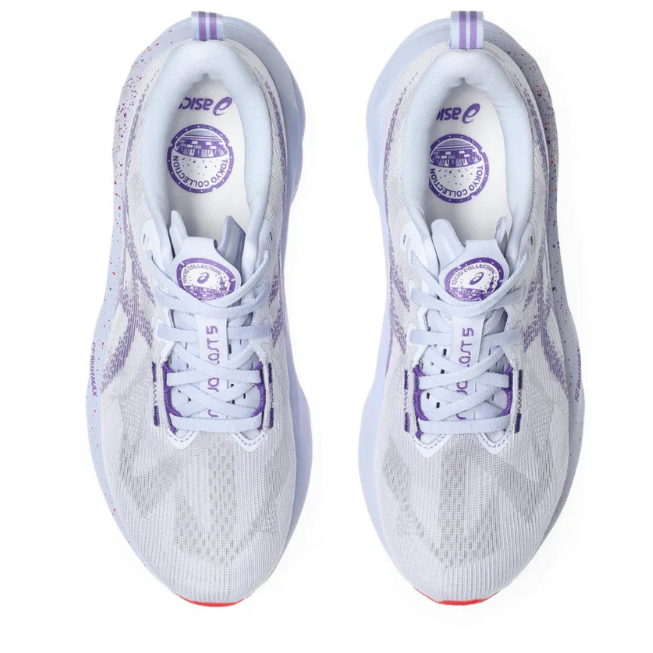 rubber - sole shoes Metatarsal - support ASICS Men's NOVABLAST 5 TOKYO Collection Running Shoes in Blue Fade/Edo Purple AW25