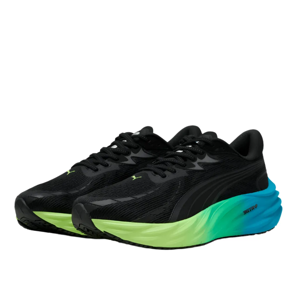Fast pace PUMA Men's Velocity NITRO 4 Running Shoes in PUMA Black/Speed Blue AW25