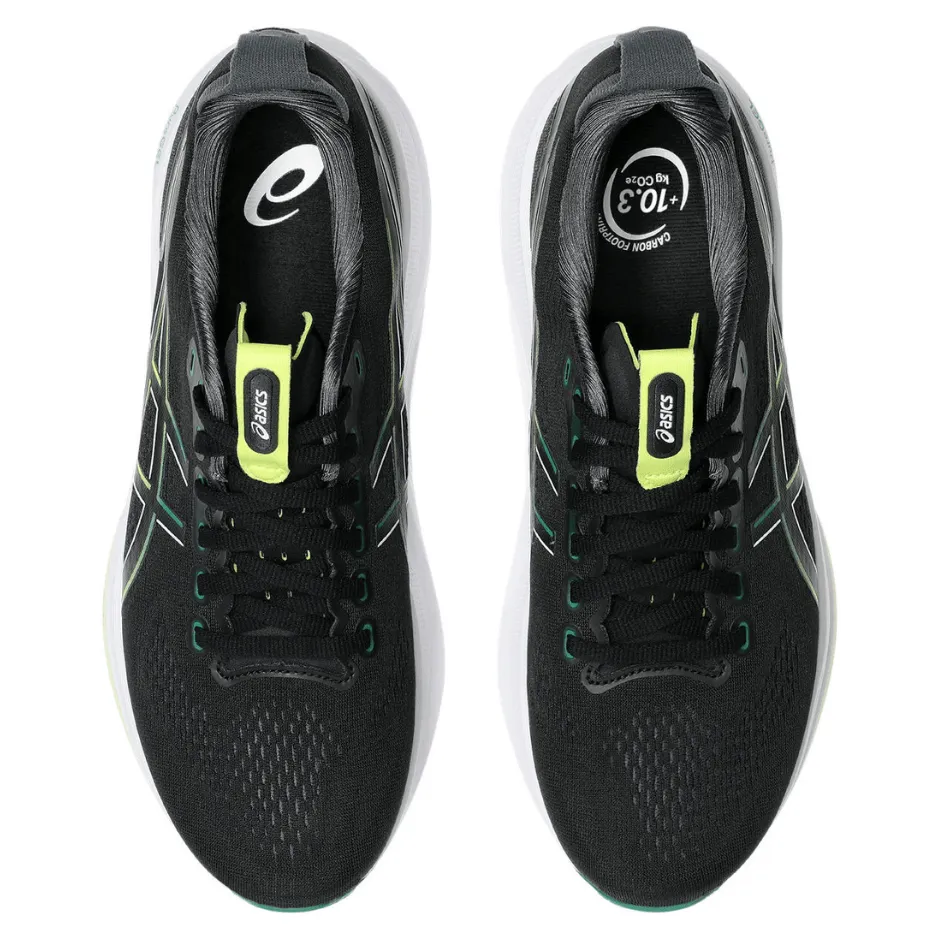 ASICS Men's GEL-KAYANO 32 Running Shoes in Black/Jasper Green AW25 Impact Resistance