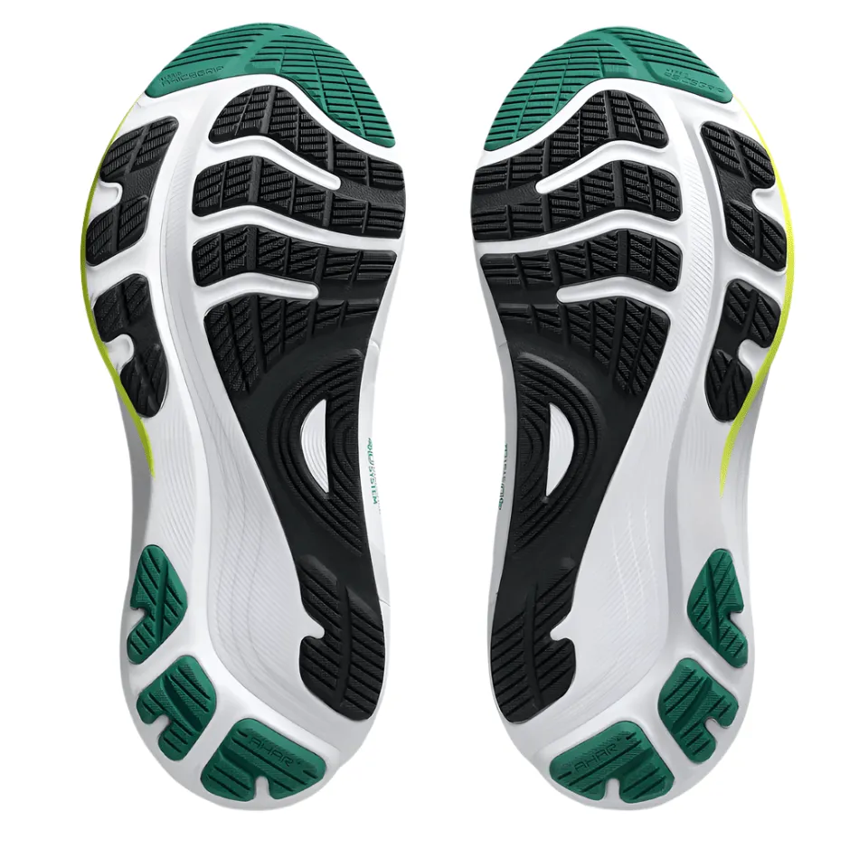 ASICS Men's GEL-KAYANO 32 Running Shoes in Black/Jasper Green AW25 promotion - themed running wear