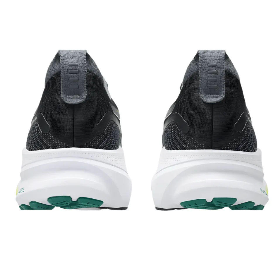heel cup insert group running wear ASICS Men's GEL-KAYANO 32 Running Shoes in Black/Jasper Green AW25