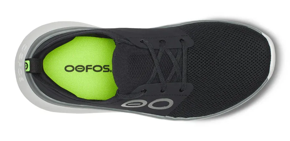 Gel Cushioning 10K runs OOFOS OOMY STRIDE MEN'S BLACK/WHITE