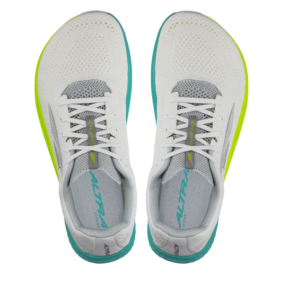 Altra Men's Escalante Racer 2 Running Shoes in White/Lime AW25 removable - insole running option Anti - roll