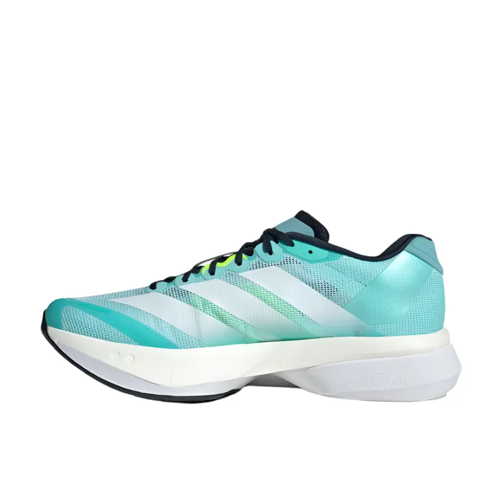Adidas Men's Boston 13 Running Shoes in Flash Aqua/Cloud White/Lucid Lemon AW25 promotional shoes style shoes