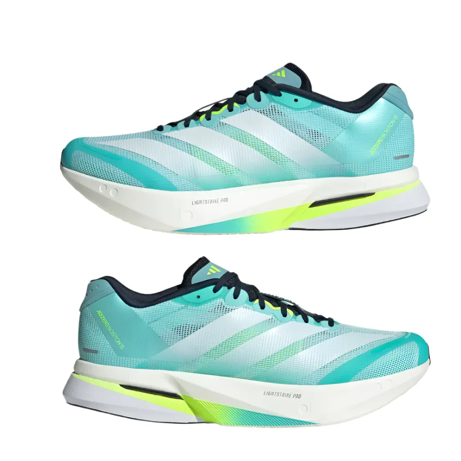 Adidas Men's Boston 13 Running Shoes in Flash Aqua/Cloud White/Lucid Lemon AW25 ErgonomicDesign Quality craftsmanship