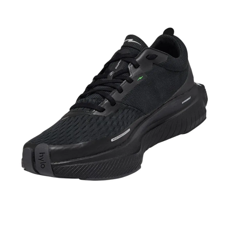 Hylo Unisex Impact Running Shoe in Triple Black Foot alignment chunky - design shoes