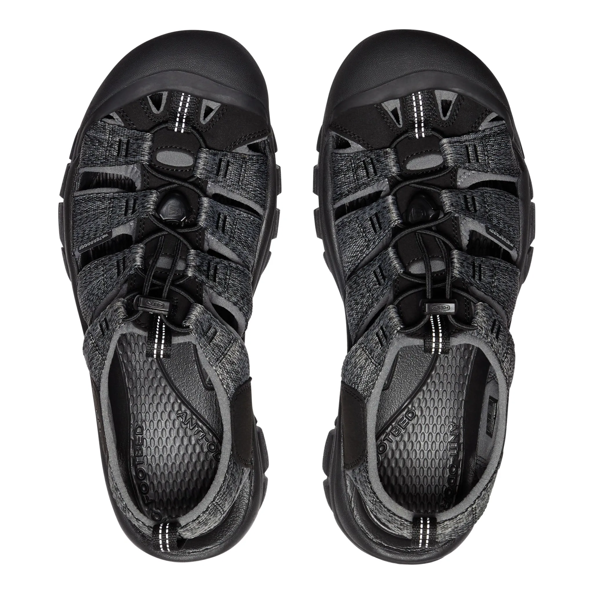 Men's Newport H2 Black/Steel Grey Arch Fit Ventilated Mesh Sunny Walks