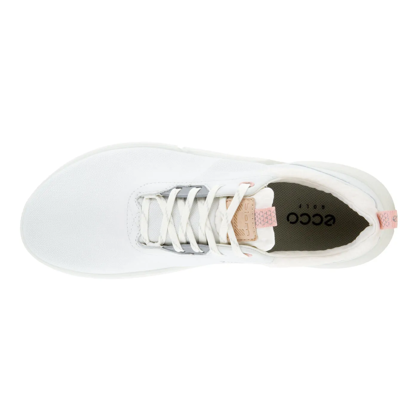 Ecco Womens Golf Biom H4 GORE-TEX Shoes - WHITE/SILVER PINK Quick Step