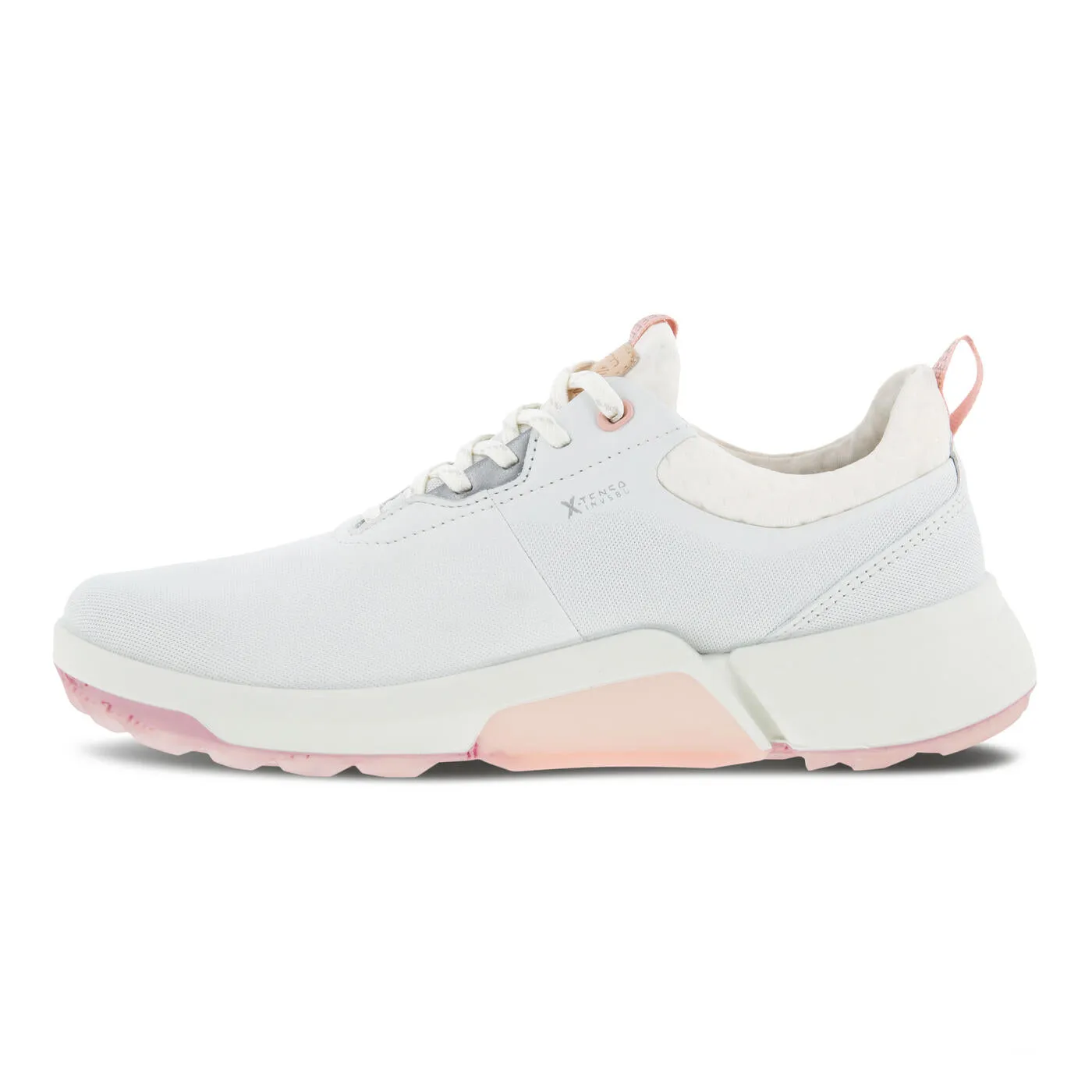 Dry Liner Course Performance Ecco Womens Golf Biom H4 GORE-TEX Shoes - WHITE/SILVER PINK