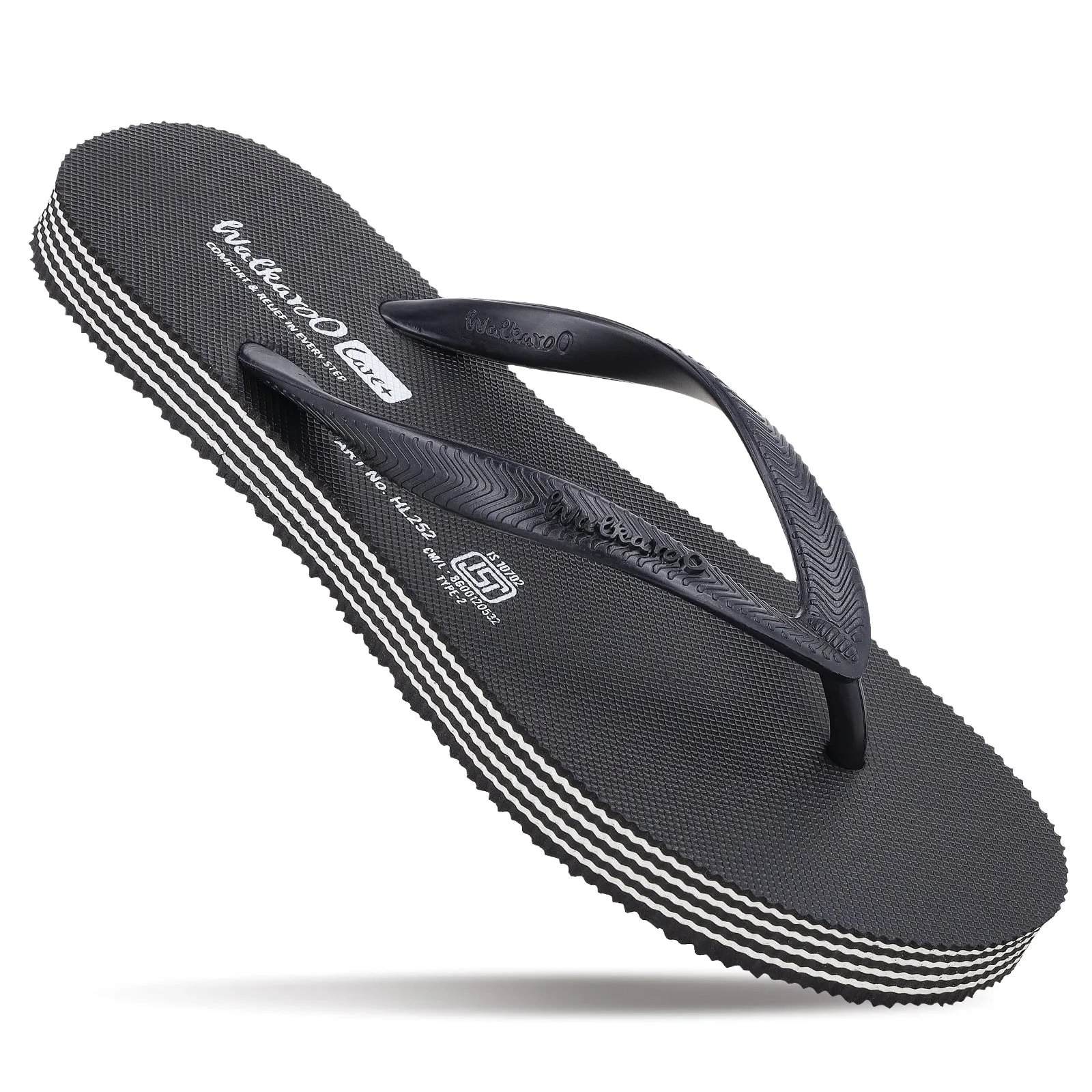 Summer Casual Style Airy Feel Women's Care Plus Slippers  - HL252 Black