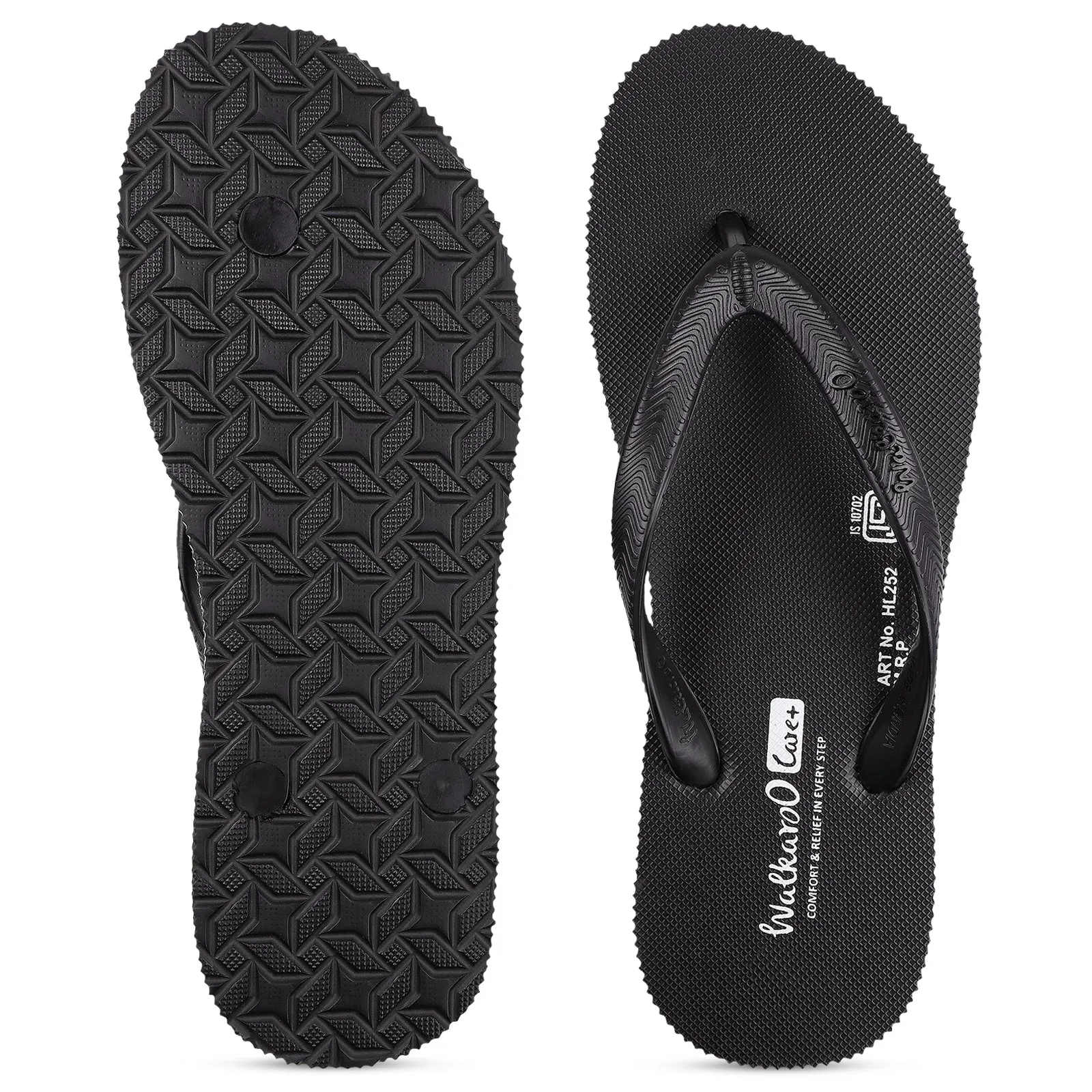Park Beach Outfit Comfortable Step Women's Care Plus Slippers  - HL252 Black
