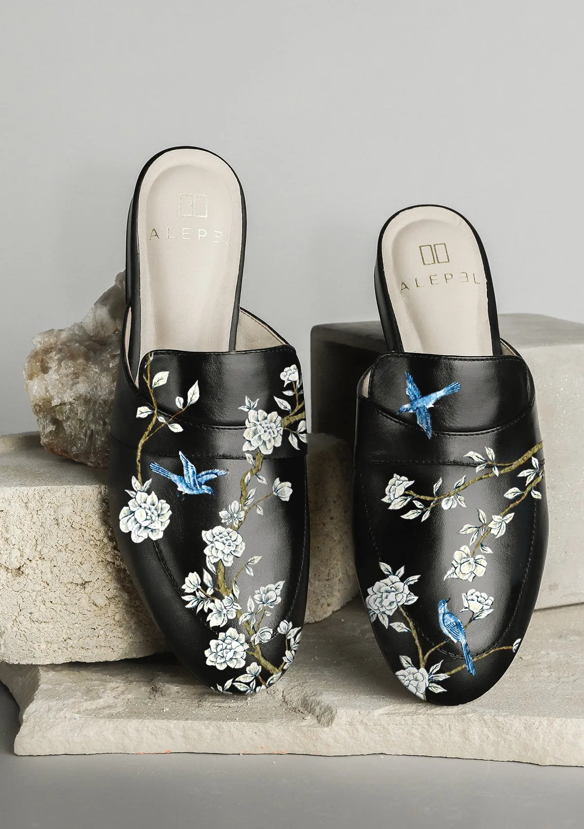 Cost effective Easygoing Shoes Japanese Garden Black Mule