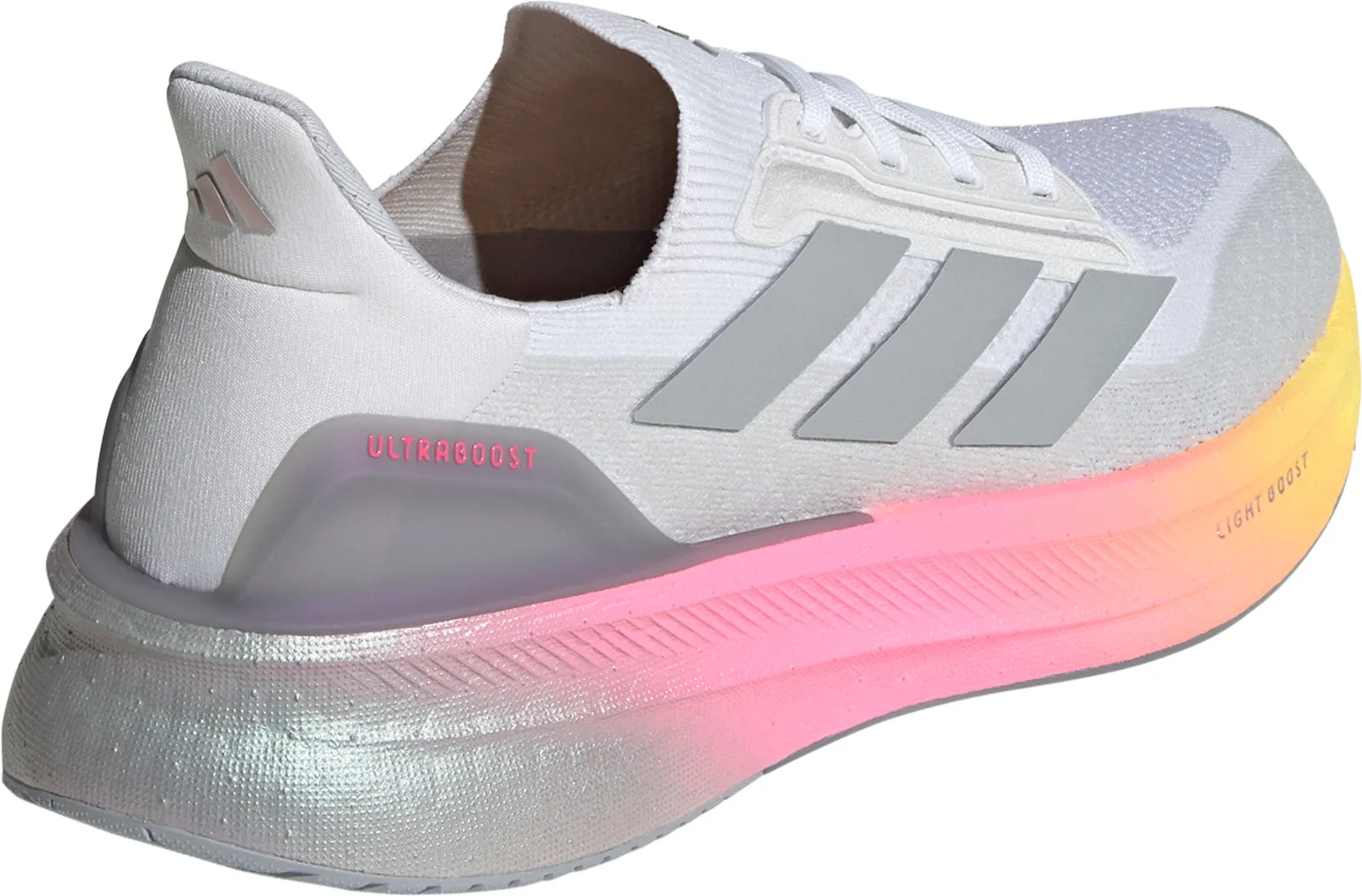 Stretch Fabric Travel Light adidas Ultra Boost 5X Mens Running Shoes - White