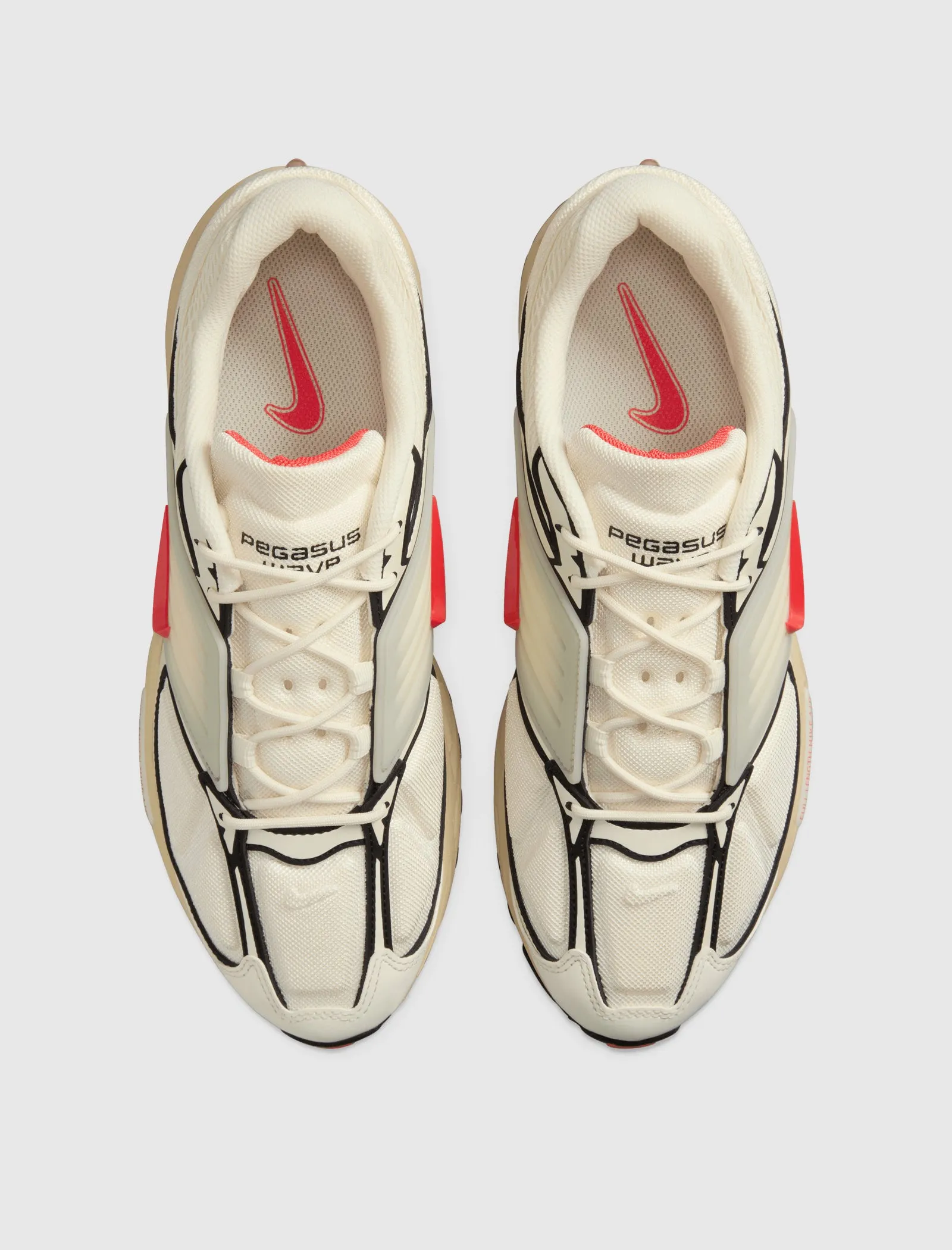 AIR PEGASUS WAVE "COCONUT MILK/PICANTE RED" Arch Support Health Focused