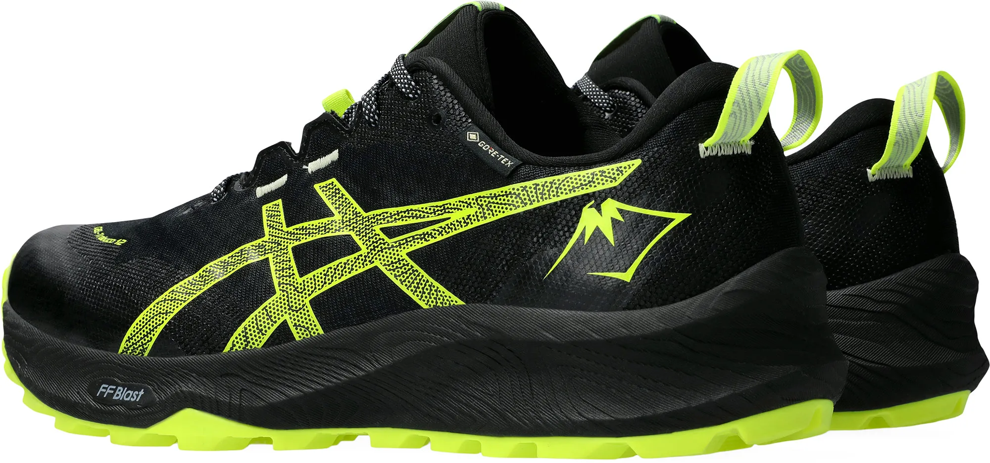 slow walk Asics Gel Trabuco 12 GORE-TEX Mens Trail Running Shoes - Black