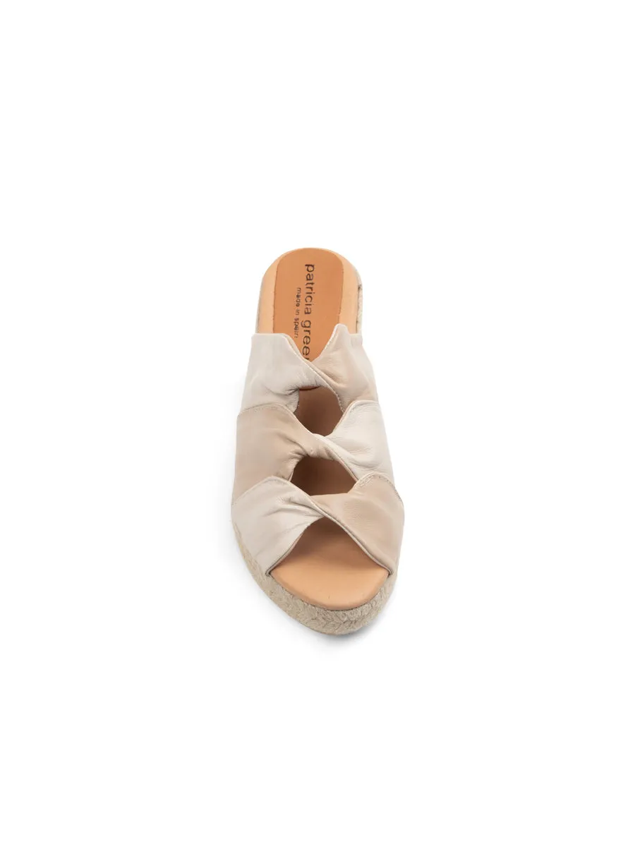 Casual Vibe mesh material Ginger Twisted Leather Espadrille