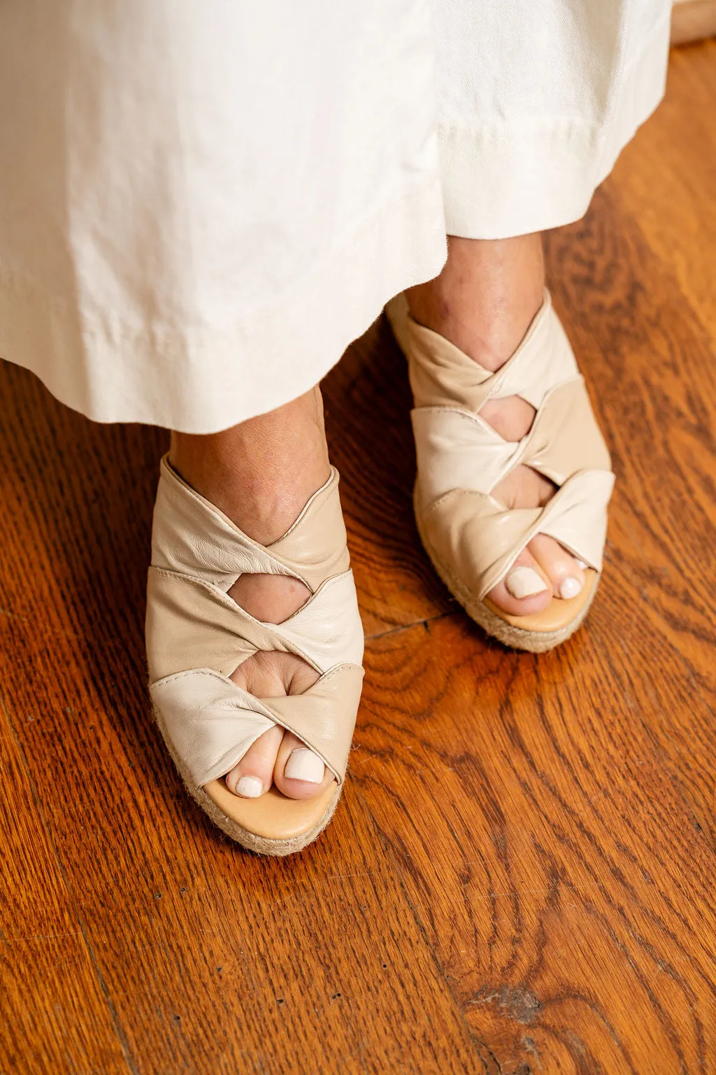 Ginger Twisted Leather Espadrille Campus Run