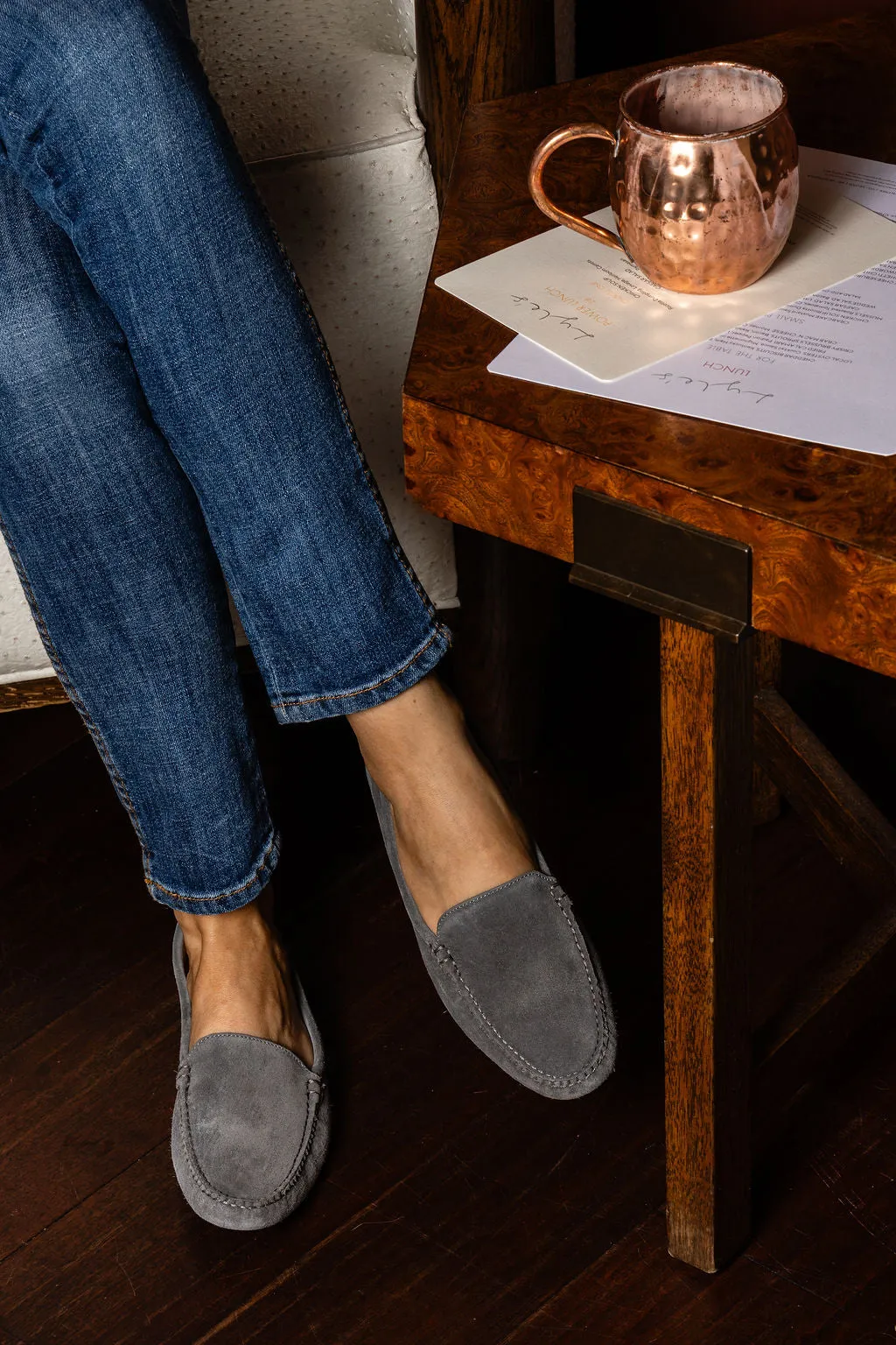 Grace Walk Jillian Driving Moccasin in Suede