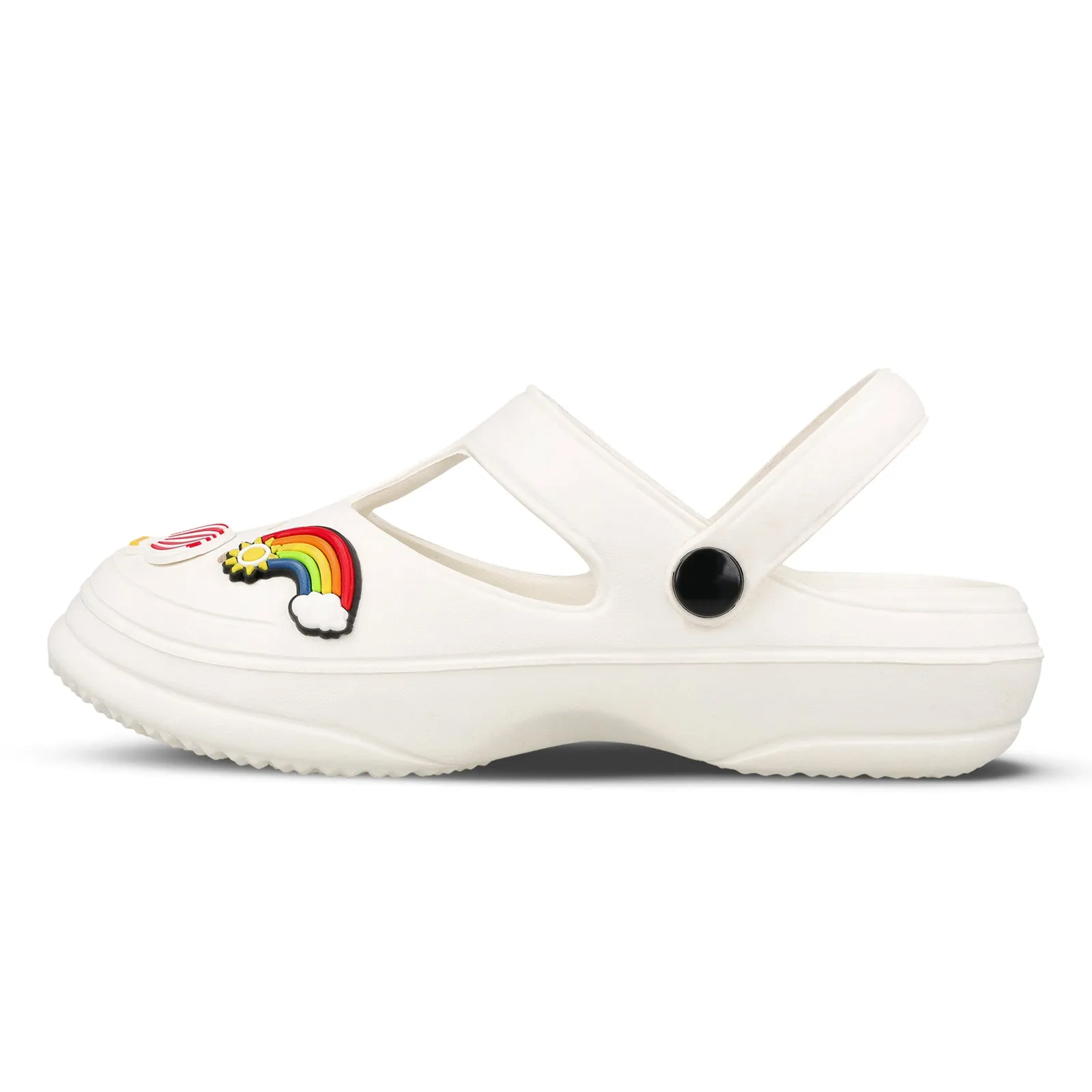 Walkaroo Womens Clogs  - WC8912 White Outdoor Sandals