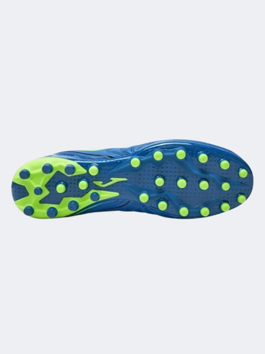 Joma Aguila 2404 Men Football Shoes Royal Blue/Yellow Grip Pattern Kids Play