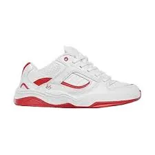 Es TJ Rogers Pro Shoe - White/Red - BOX SIGNED BY TJ ROGERS Breathable mesh Sleek Wear