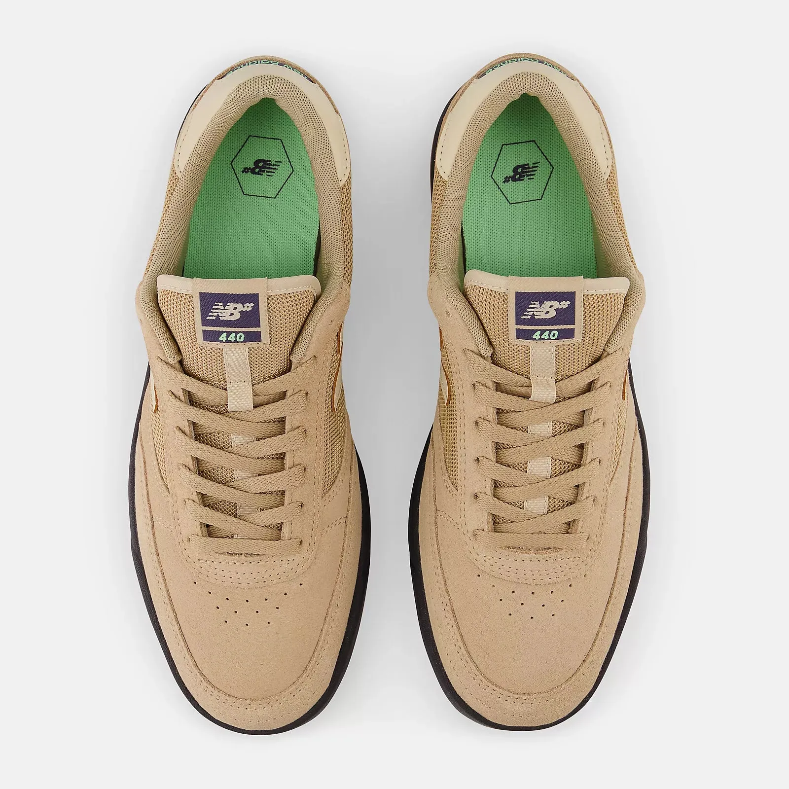 New Balance Numeric 440 Skateboard Shoes - Tan/Black City Comfort High Top Style