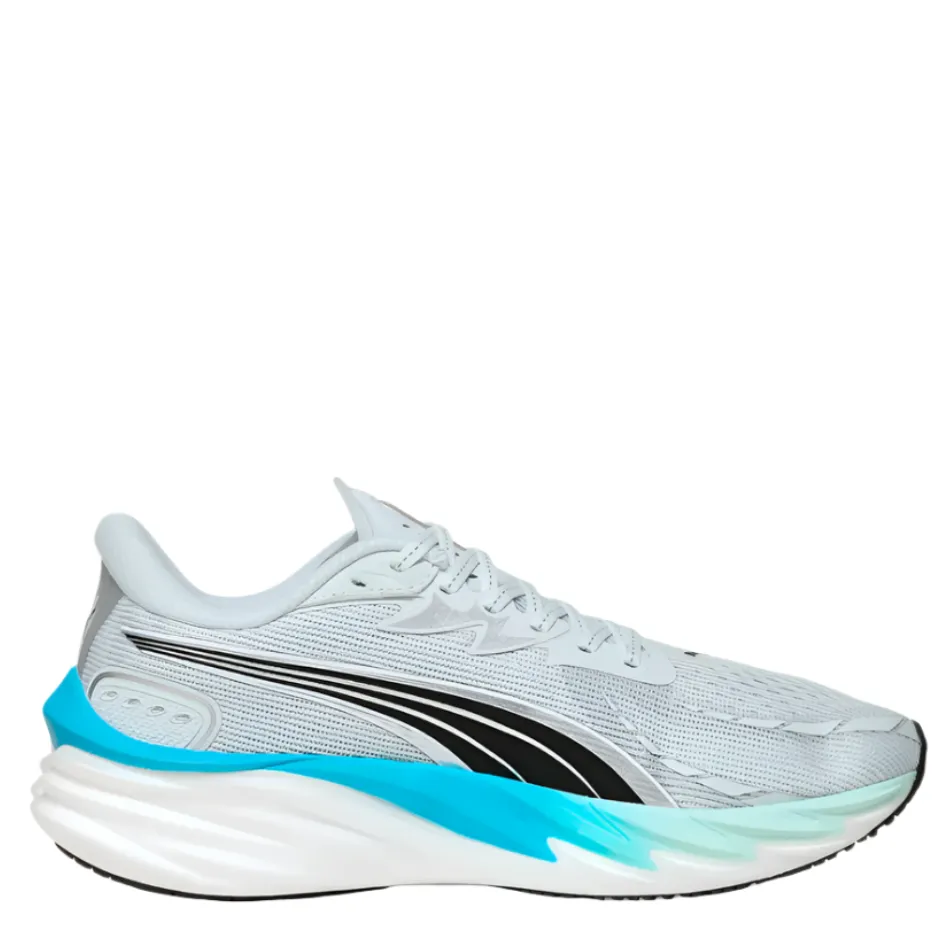 PUMA Men's Velocity NITRO 4 Running Shoes in Sea Glass/Speed Blue AW25 odor - control - technology - shoes
