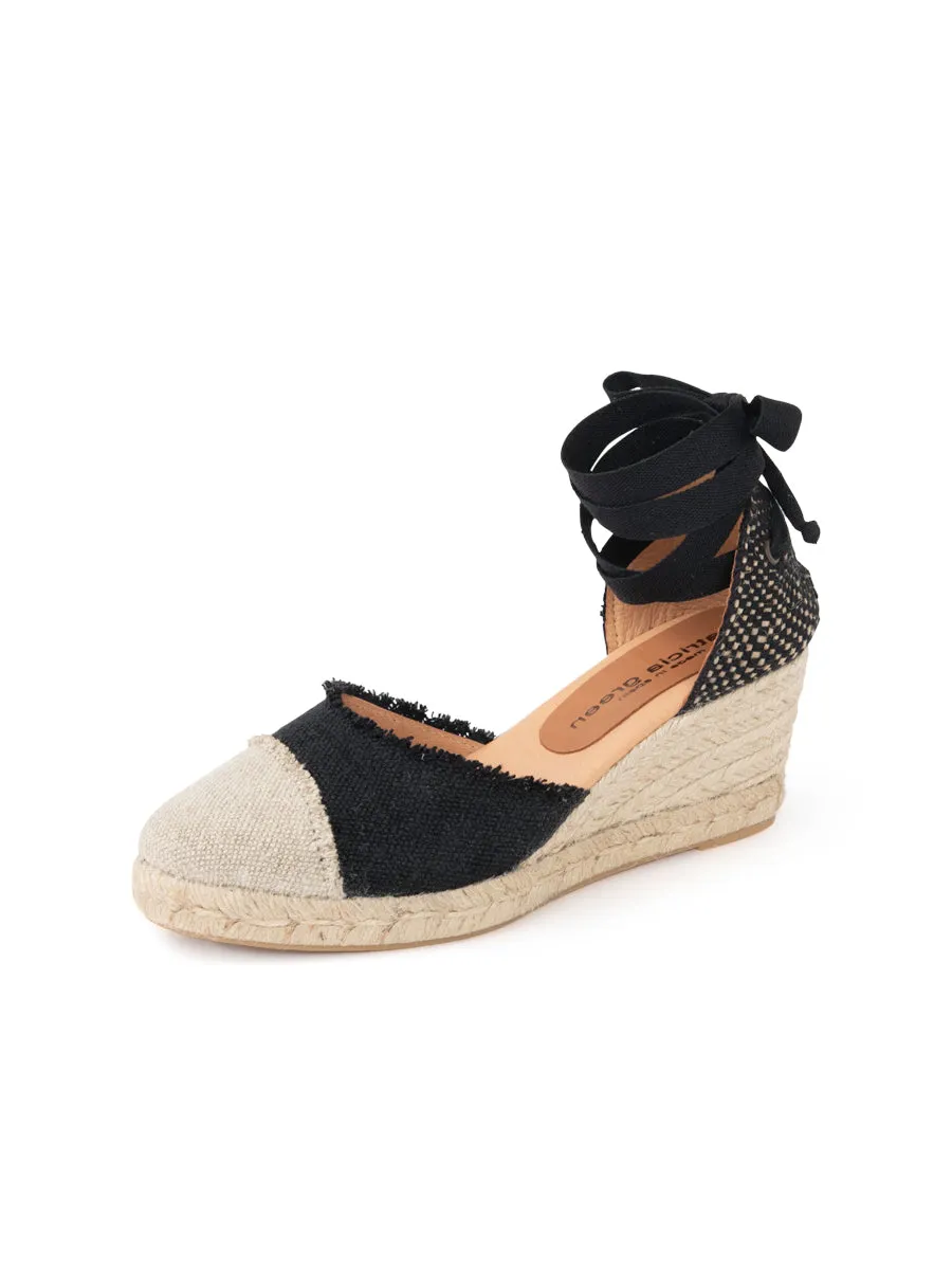 Elle Cap Toe Lace Up Espadrille Cushioned Feel ModernDesign