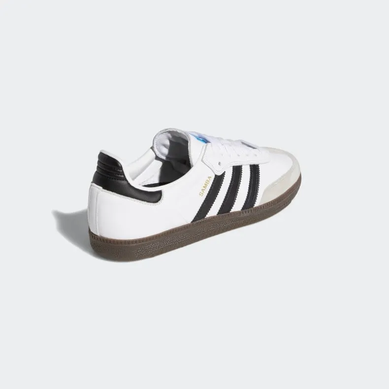 Adidas Skateboarding Samba ADV Skateboarding Shoes - Cloud White / Core Black / Clear Granite Street Step