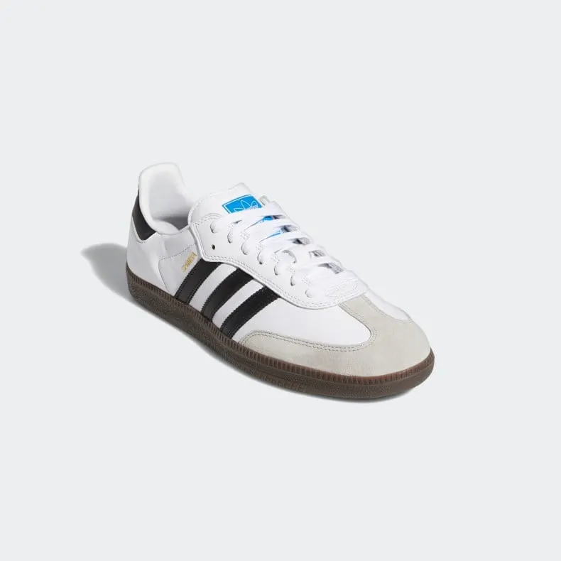 Custom Fit Adidas Skateboarding Samba ADV Skateboarding Shoes - Cloud White / Core Black / Clear Granite