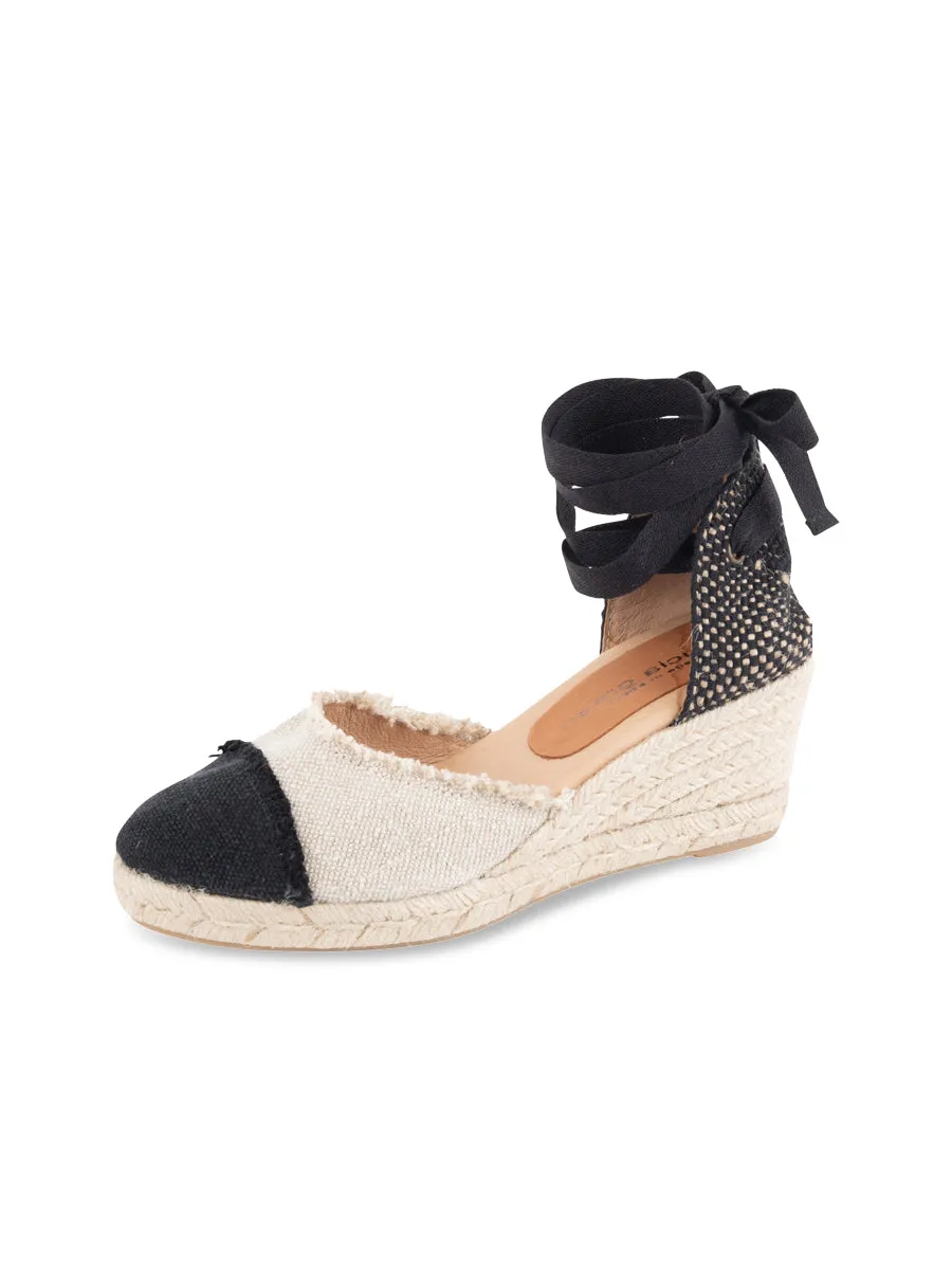 Elle Cap Toe Lace Up Espadrille Odor Resistant