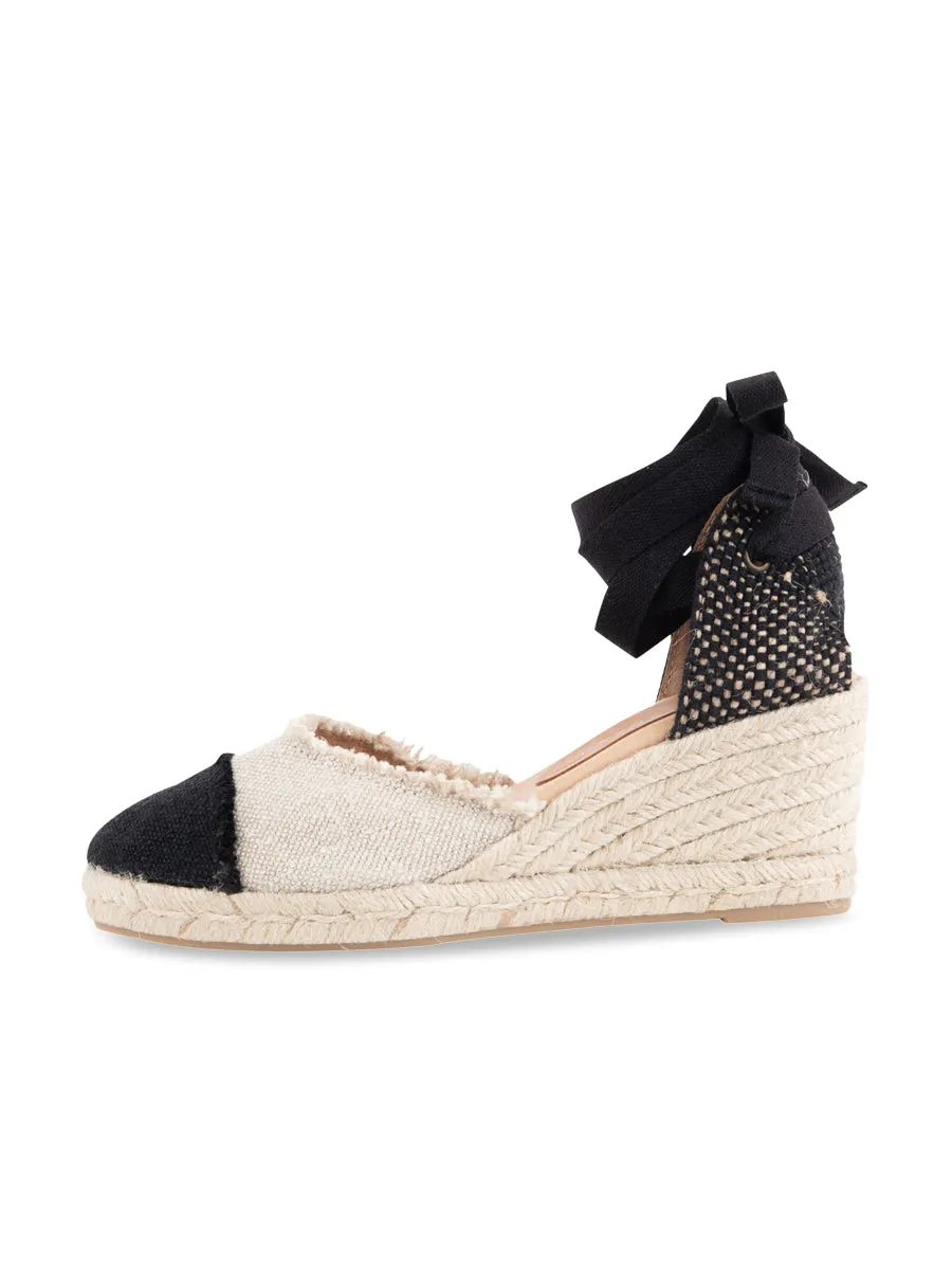 Anti Slip Sole Wear Daily Elle Cap Toe Lace Up Espadrille