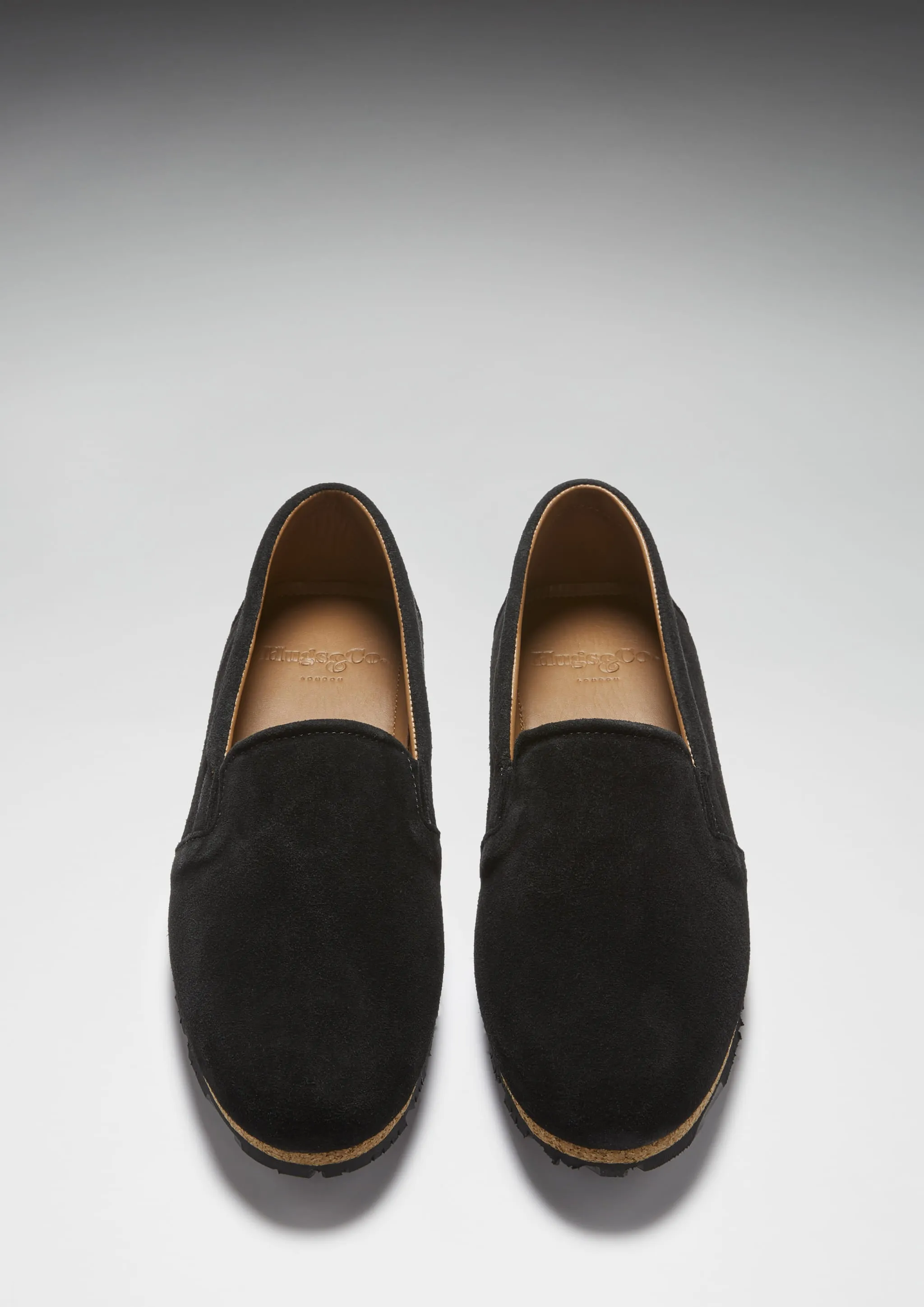 Tyre Sole Espadrilles, black suede Fog Path