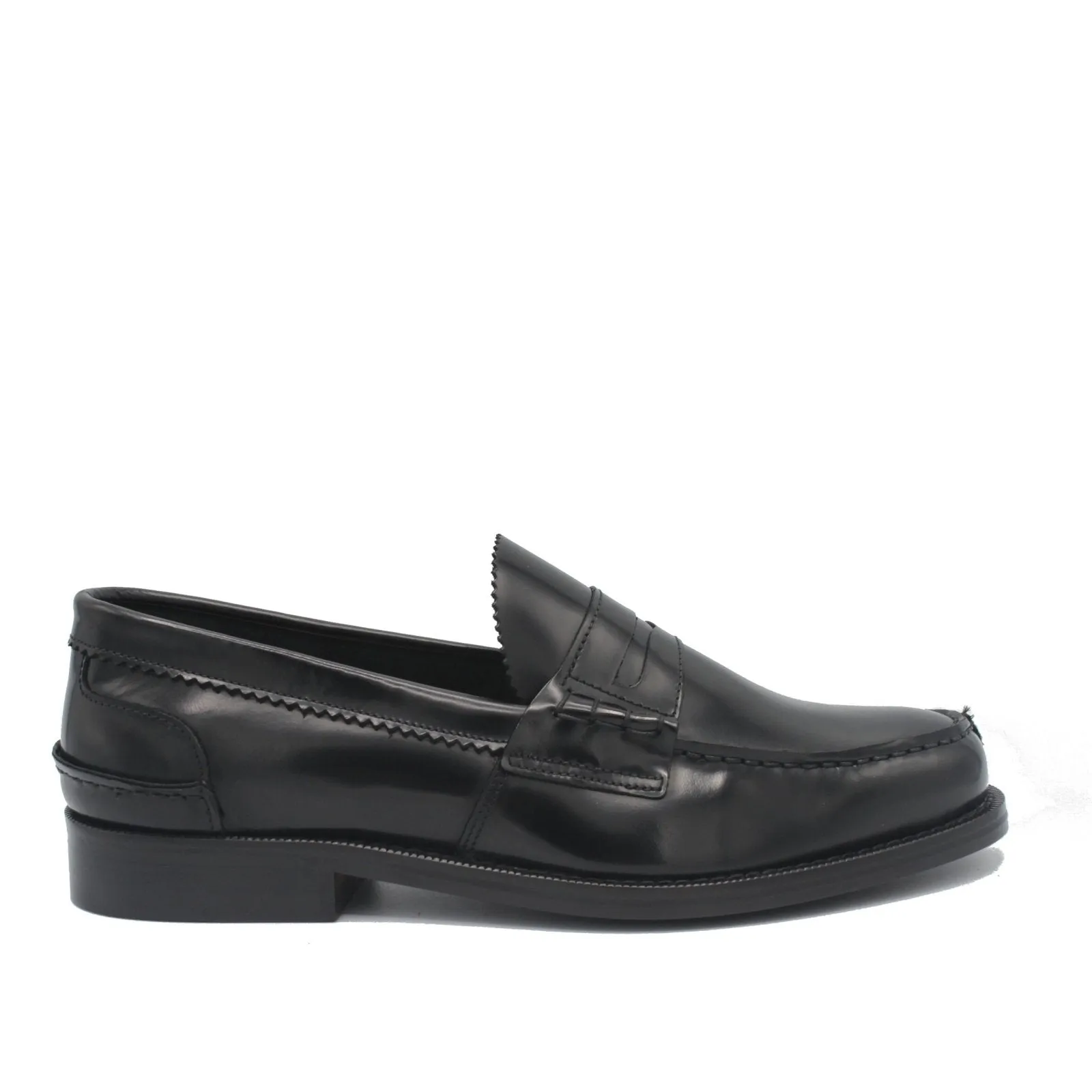 PENNY LOAFER BLACK POLISHED Bridge Walk Well   Made