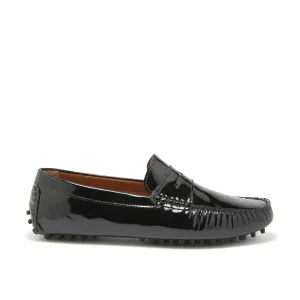 Beach Friendly Penny Driving Loafers, black patent leather