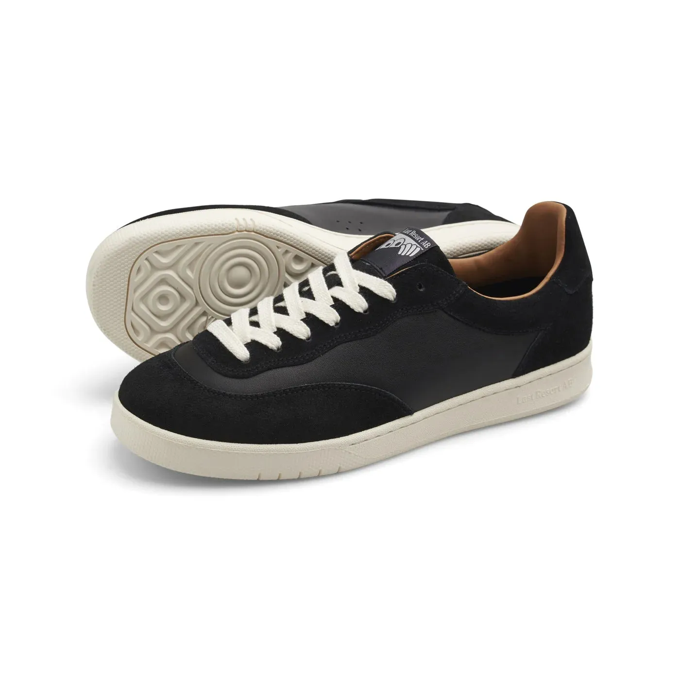 Last Resort AB CM001 Lo Suede / Leather Skate Shoes - Black / White Flexibility Ride Ollie Impact