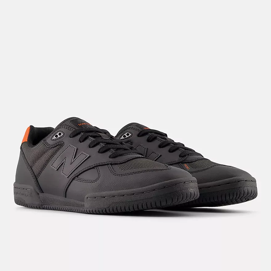 Solid Construction New Balance Numeric Tom Knox 600 Shoes - Black/Orange